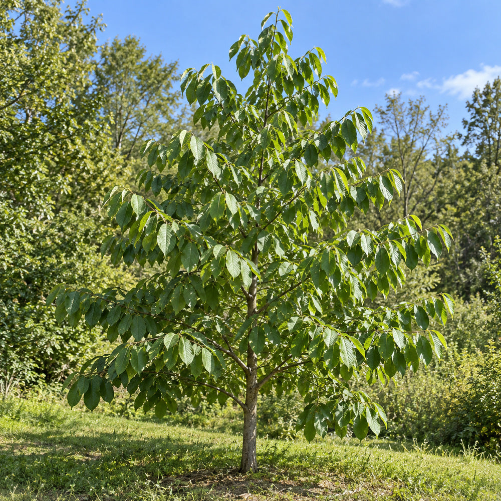 Pawpaw — whole plant, AI-generated botanical illustration