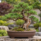 Bonsai Pine Mix (Pinus spp. — illustrative mix example) — AI-generated mature bonsai illustration