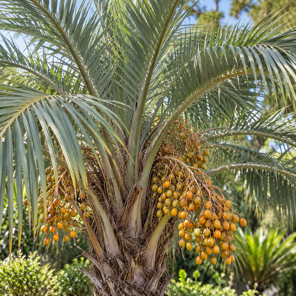 Pindo Palm — close-up, AI-generated botanical illustration