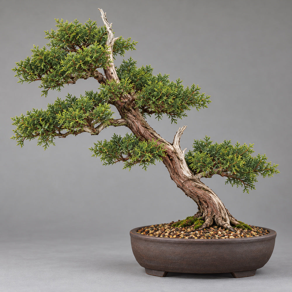 Eastern Redcedar (Juniperus virginiana) — AI-generated mature bonsai illustration