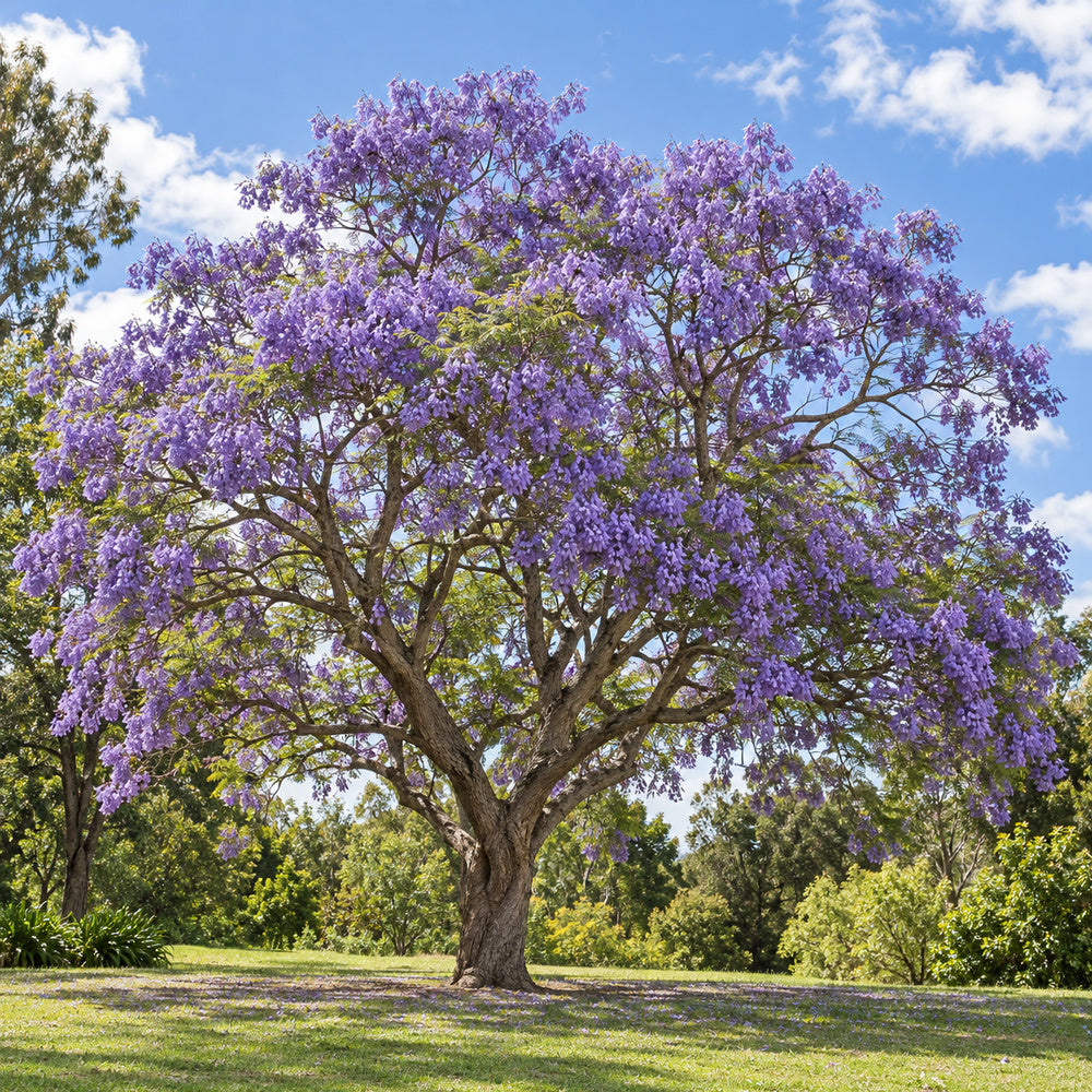 Jacaranda — whole plant, AI-generated botanical illustration