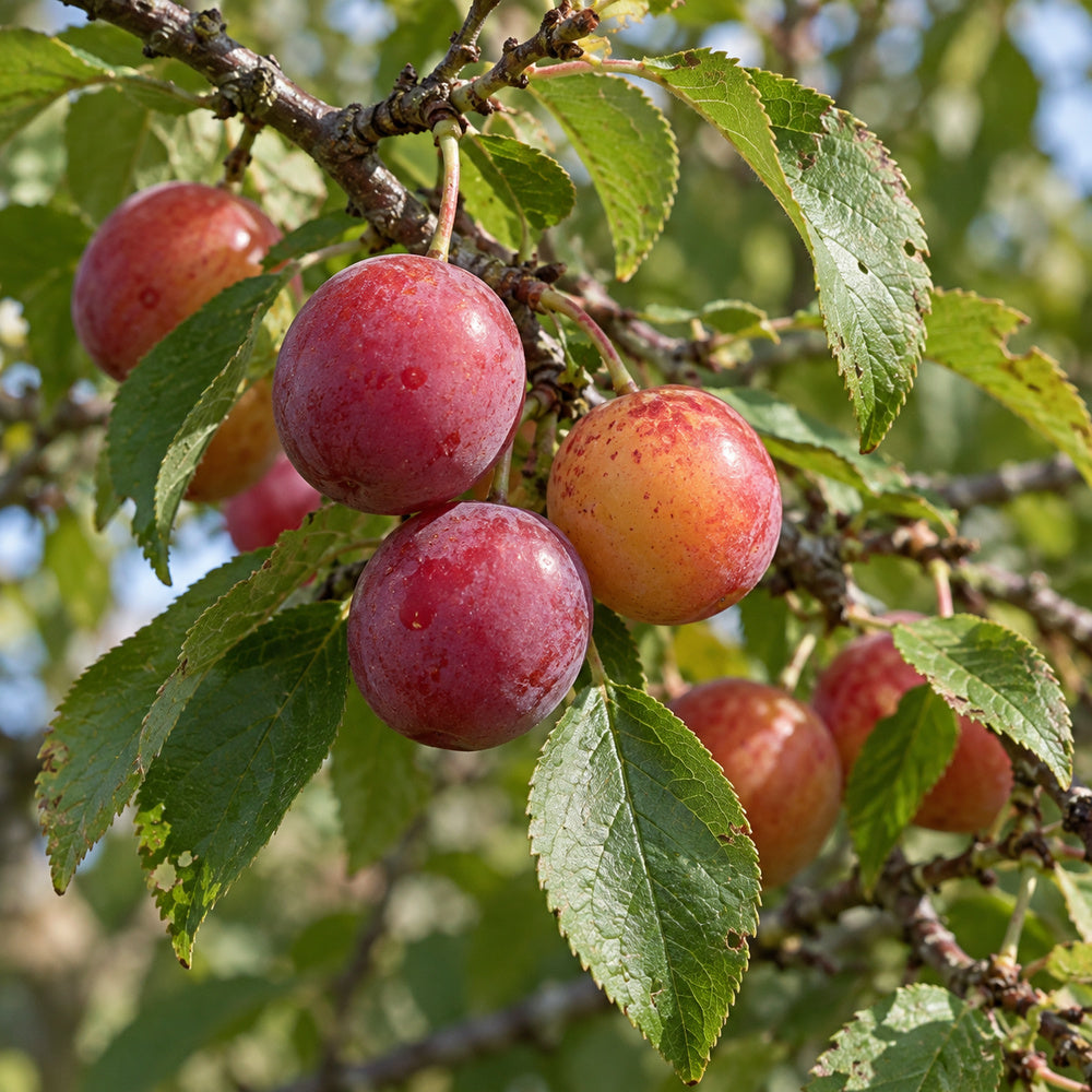 American Plum — close-up, AI-generated botanical illustration