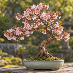 Japanese Flowering Cherry (Prunus serrulata) — AI-generated mature bonsai illustration
