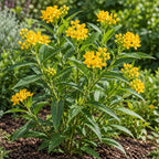 Silky Gold milkweed (Asclepias curassavica), full flowering plant
