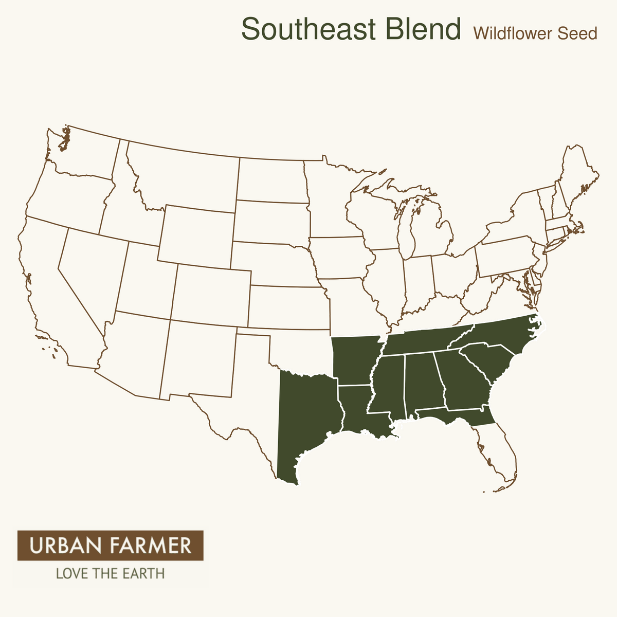 Southeast Blend growing region map