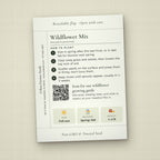 Bloom Where You're Planted seed packet favor, back with planting instructions