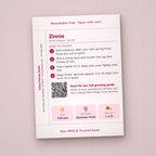 Just Because seed packet favor, back with planting instructions