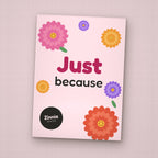 Just Because seed packet favor, front