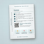 Grow Through What You Go Through seed packet favor, back with planting instructions