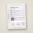 Boy or Girl? seed packet favor, back with planting instructions