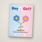 Boy or Girl? seed packet favor, front