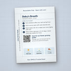 Oh Baby! seed packet favor, back with planting instructions