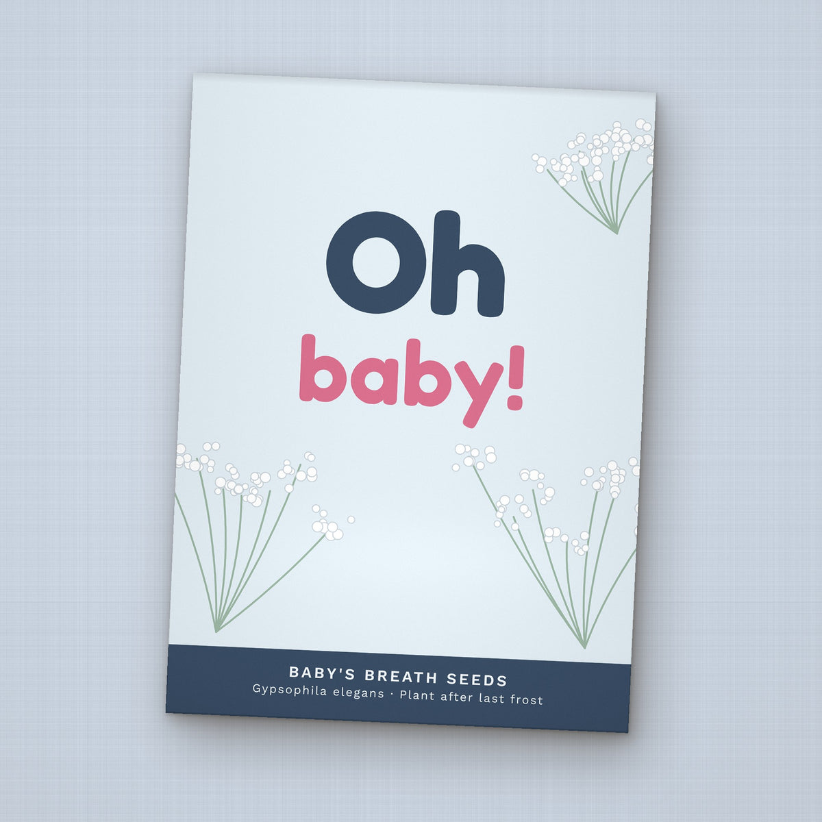 Oh Baby! seed packet favor, front