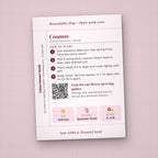 It's a Girl! seed packet favor, back with planting instructions