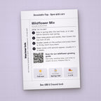 Over the Hill seed packet favor, back with planting instructions