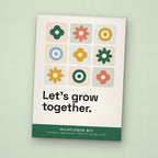 Let's Grow Together seed packet favor, front