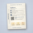 Dad, You Helped Me Grow seed packet favor, back with planting instructions