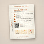 Save the Monarchs seed packet favor, back with planting instructions