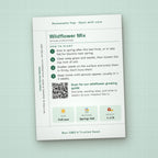 Every Day Is Earth Day seed packet favor, back with planting instructions