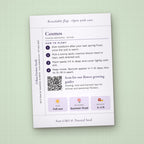 Walk by Faith seed packet favor, back with planting instructions