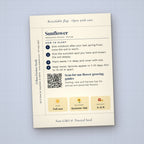 Let Your Light Shine seed packet favor, back with planting instructions
