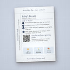 Blessed seed packet favor, back with planting instructions