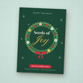 Seeds of Joy seed packet favor, front