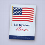 Let Freedom Bloom seed packet favor, front