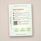 Little Gardener seed packet favor, back with planting instructions