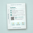 Thanks for Celebrating with Me seed packet favor, back with planting instructions