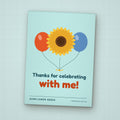 Thanks for Celebrating with Me seed packet favor, front