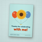 Thanks for Celebrating with Me seed packet favor, front