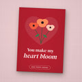 You Make My Heart Bloom seed packet favor, front
