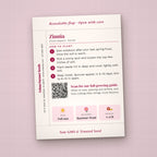 LOVE seed packet favor, back with planting instructions