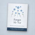 Forget Me Not seed packet favor, front