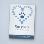 Paw Prints on Our Hearts seed packet favor, front