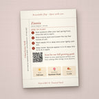 Home Is Where Your Garden Grows seed packet favor, back with planting instructions
