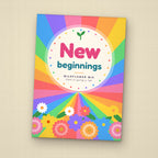 New Beginnings seed packet favor, front