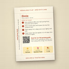 Thanks a Bunch seed packet favor, back with planting instructions