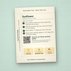 Thank You for Helping Me Grow seed packet favor, back with planting instructions
