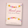 Thank You for Being Here seed packet favor, front