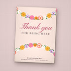 Thank You for Being Here seed packet favor, front