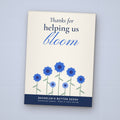 Thanks for Helping Us Bloom seed packet favor, front
