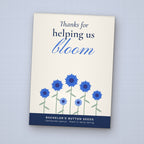 Thanks for Helping Us Bloom seed packet favor, front