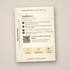 Watch Our Love Grow seed packet favor, back with planting instructions