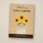 Watch Our Love Grow seed packet favor, front