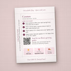 She Found Her Forever seed packet favor, back with planting instructions