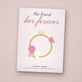 She Found Her Forever seed packet favor, front