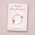 She Found Her Forever seed packet favor, front