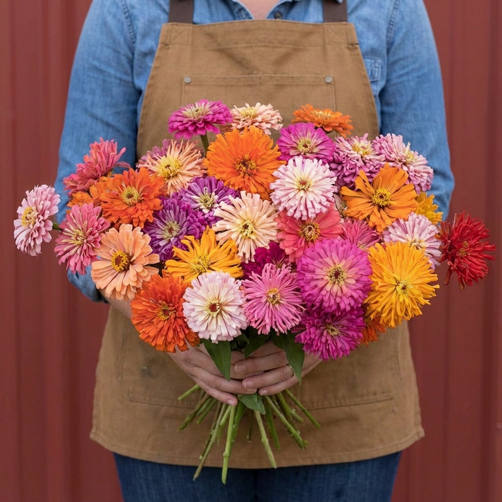 Cactus Flowered Mix, Zinnia Seeds | Urban Farmer